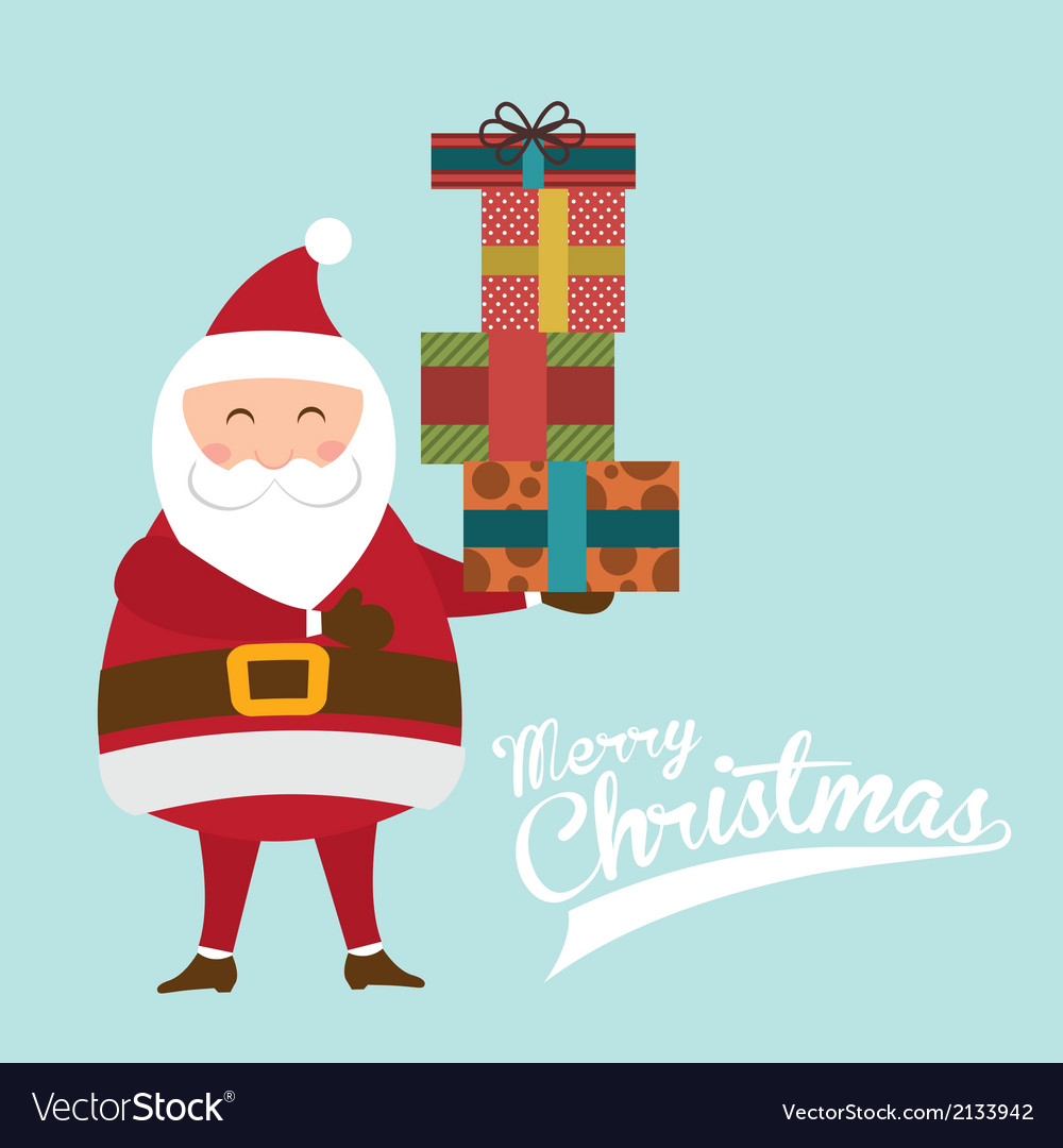 Merry christmas over blue background