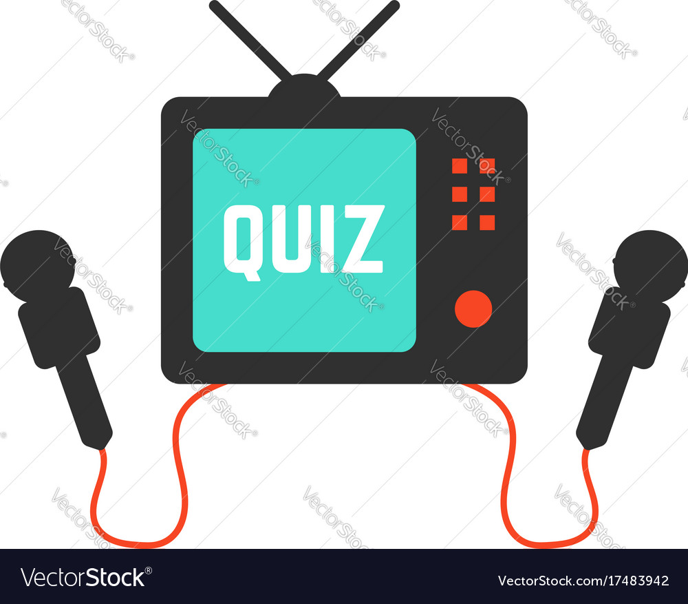 Quiz on tv icon Royalty Free Vector Image - VectorStock