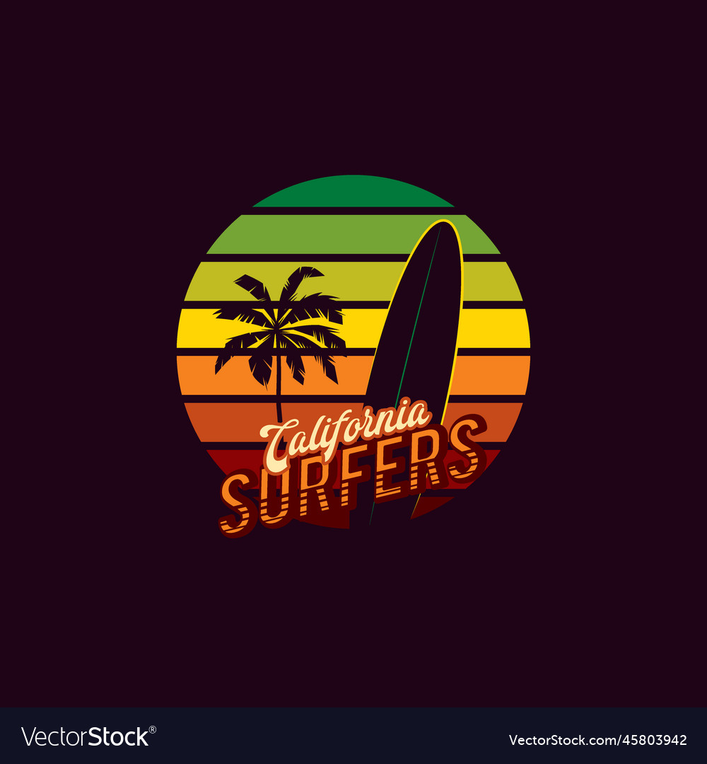 Retro sunset collection Royalty Free Vector Image