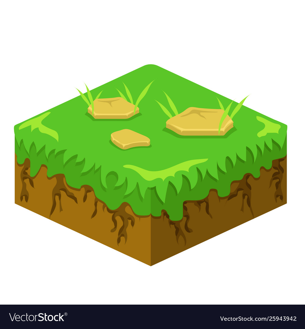 Soil layers isometric image