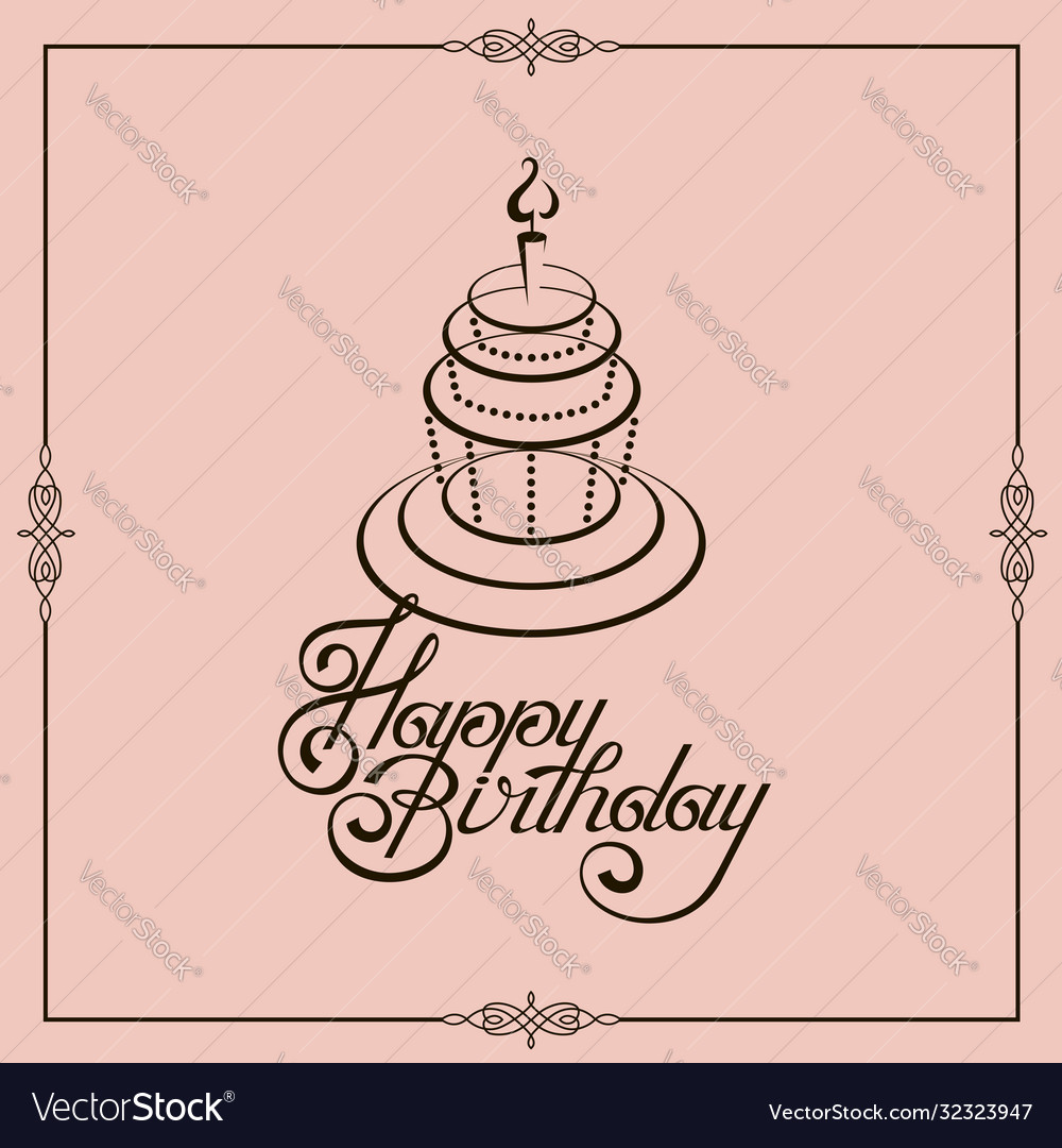 Birthday card design Royalty Free Vector Image