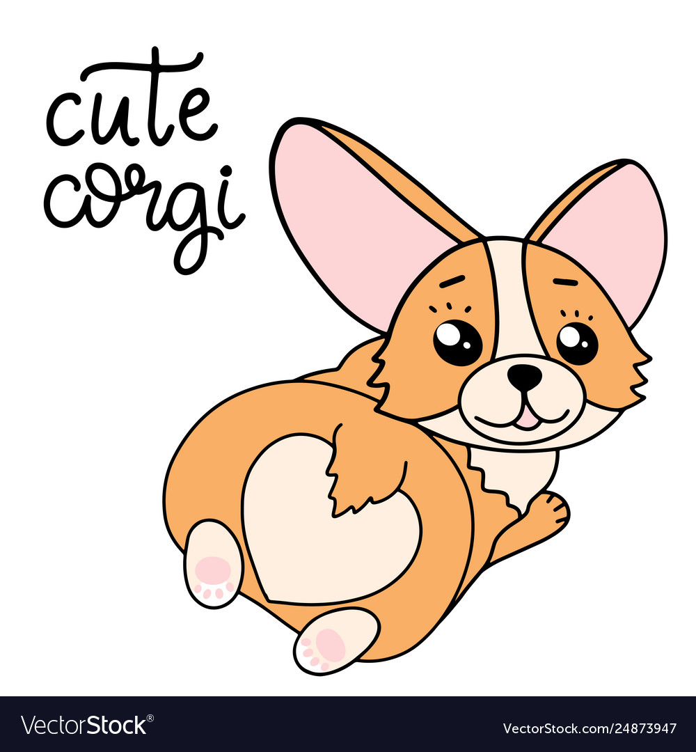 Corgi Hunderasse Schriftzug