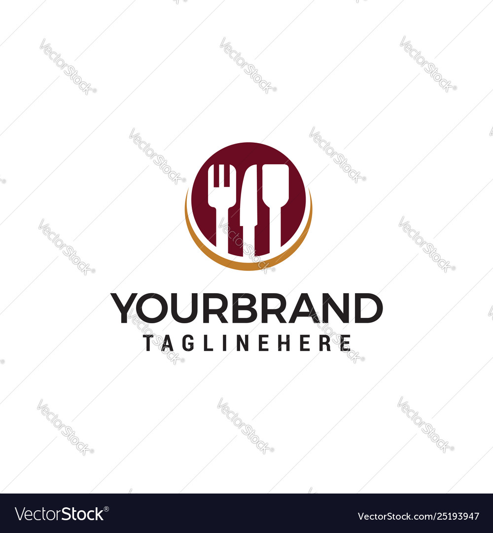 Knife cutlery logo design concept template Vector Image