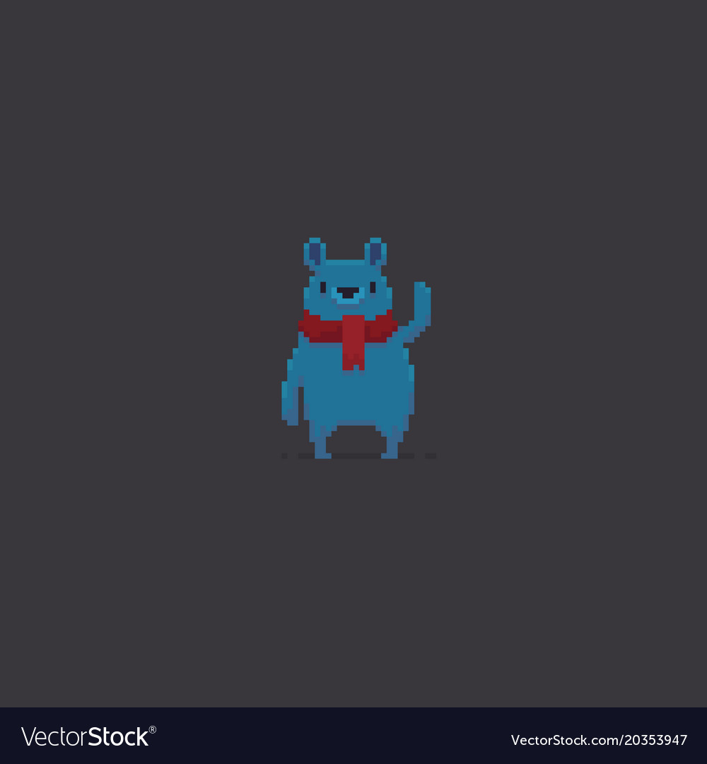 Pixel art bear