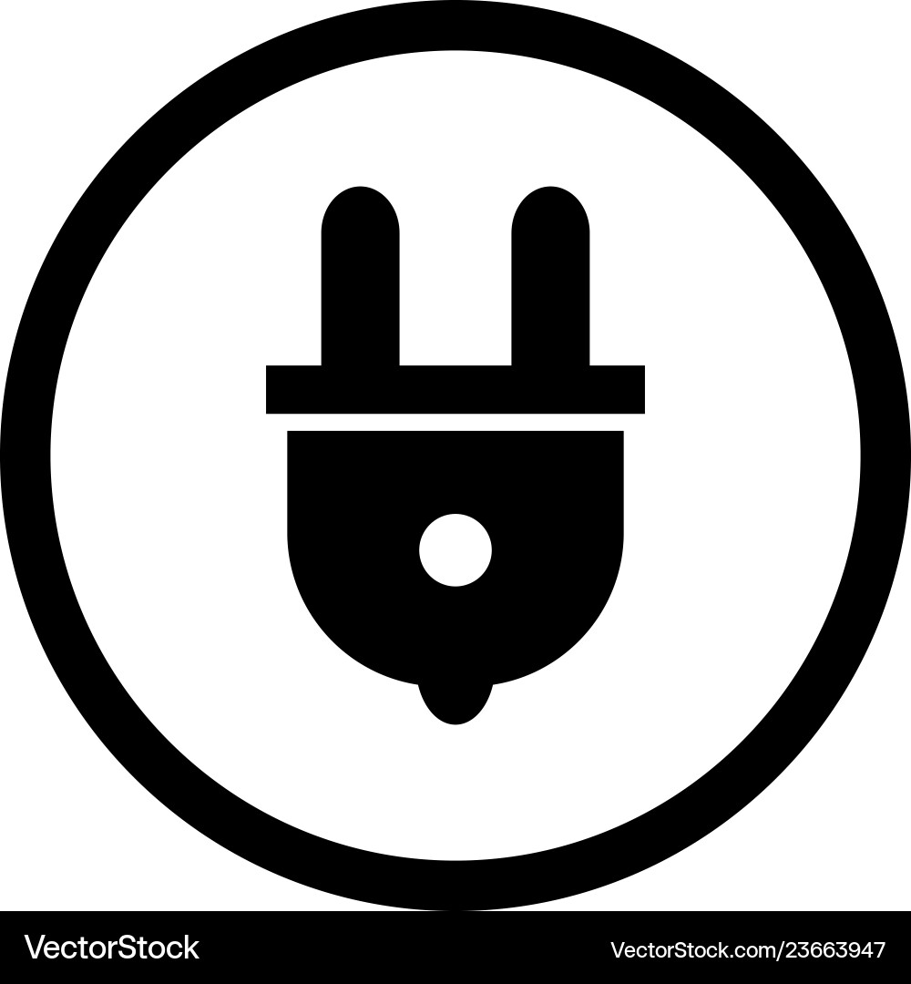 Plug icon Royalty Free Vector Image - VectorStock