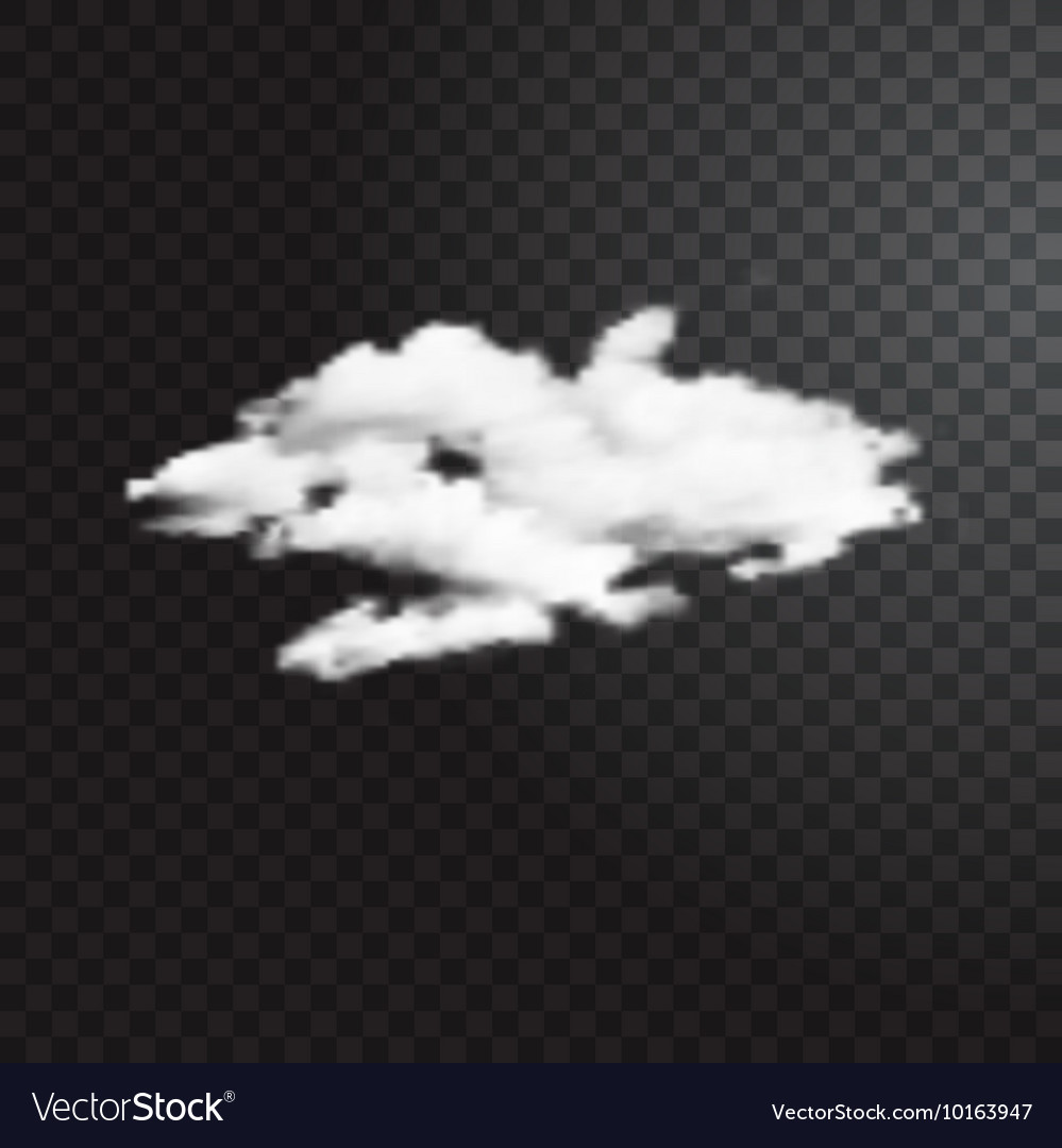 Realistic cloud on transparent background