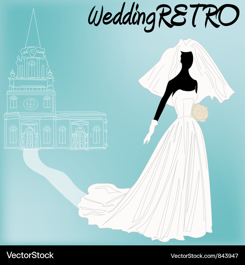 Retro Wedding Royalty Free Vector Image - VectorStock