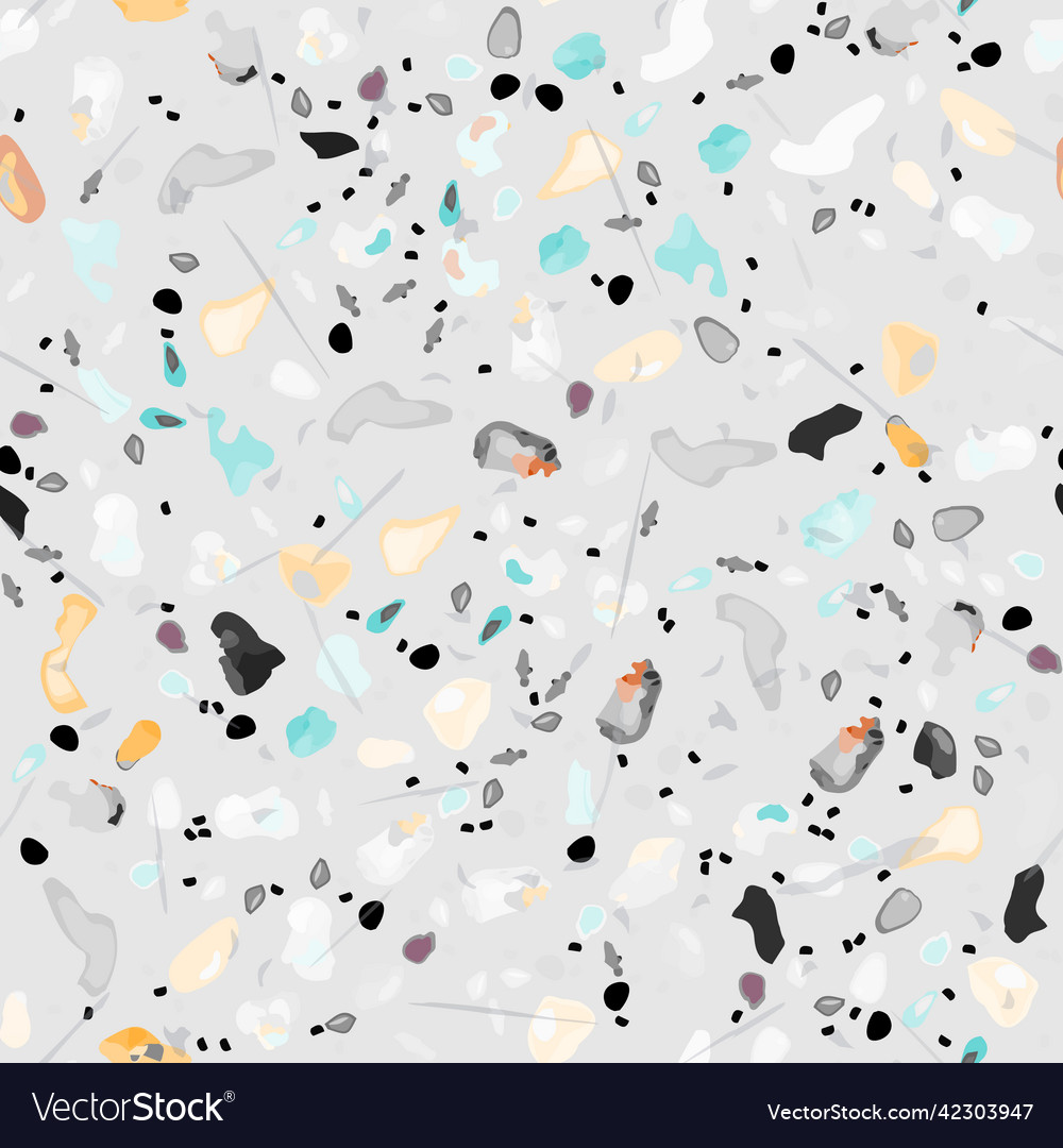 Terrazzo Texture Flooring Seamless Pattern Vector Image