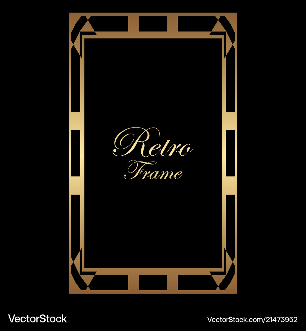 Art deco frame Royalty Free Vector Image - VectorStock