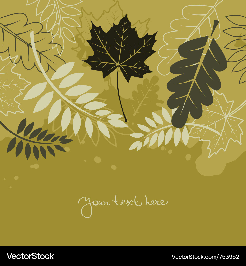 Autumn background with leafs Royalty Free Vector Image