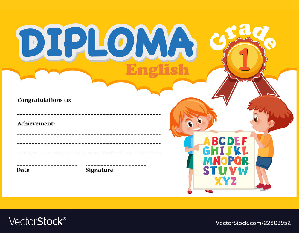 Free Diploma Certificate Template from cdn3.vectorstock.com