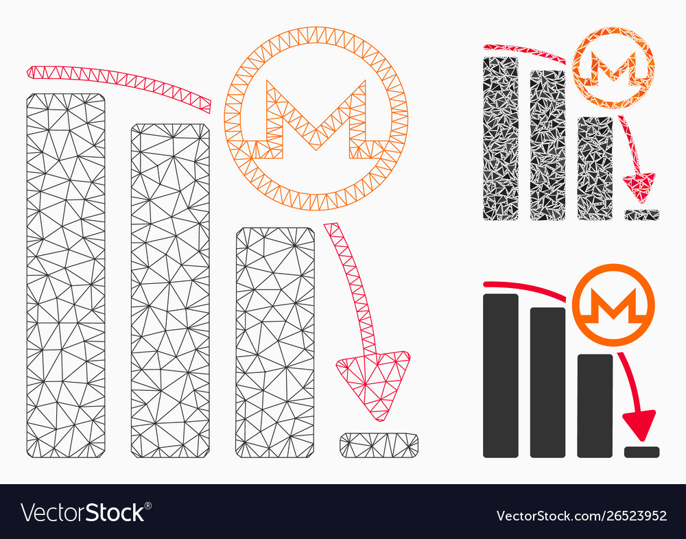 Monero Fallbeschleunigungsdiagramm mesh 2d