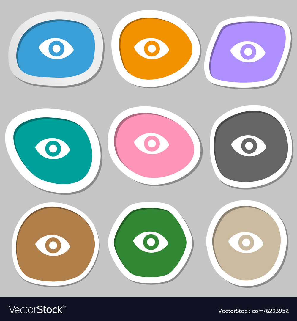 Sixth sense the eye icon symbols multicolored