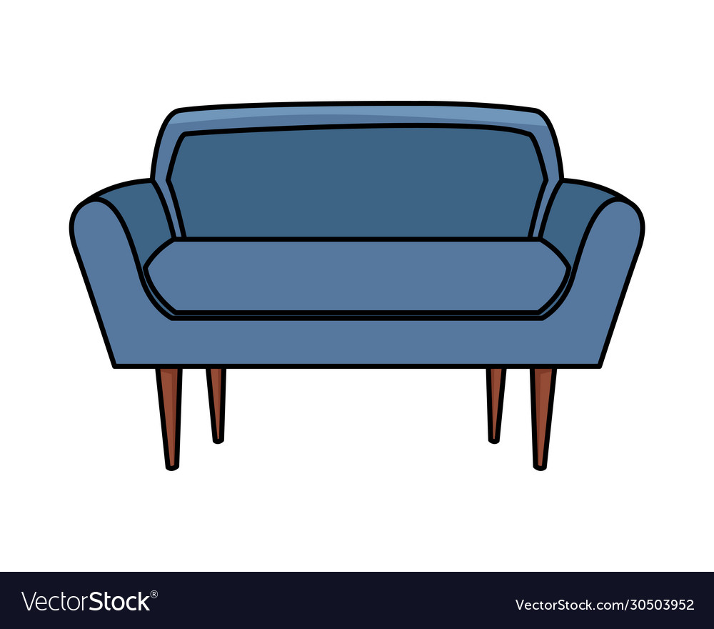 Sofa couch living room forniture Royalty Free Vector Image