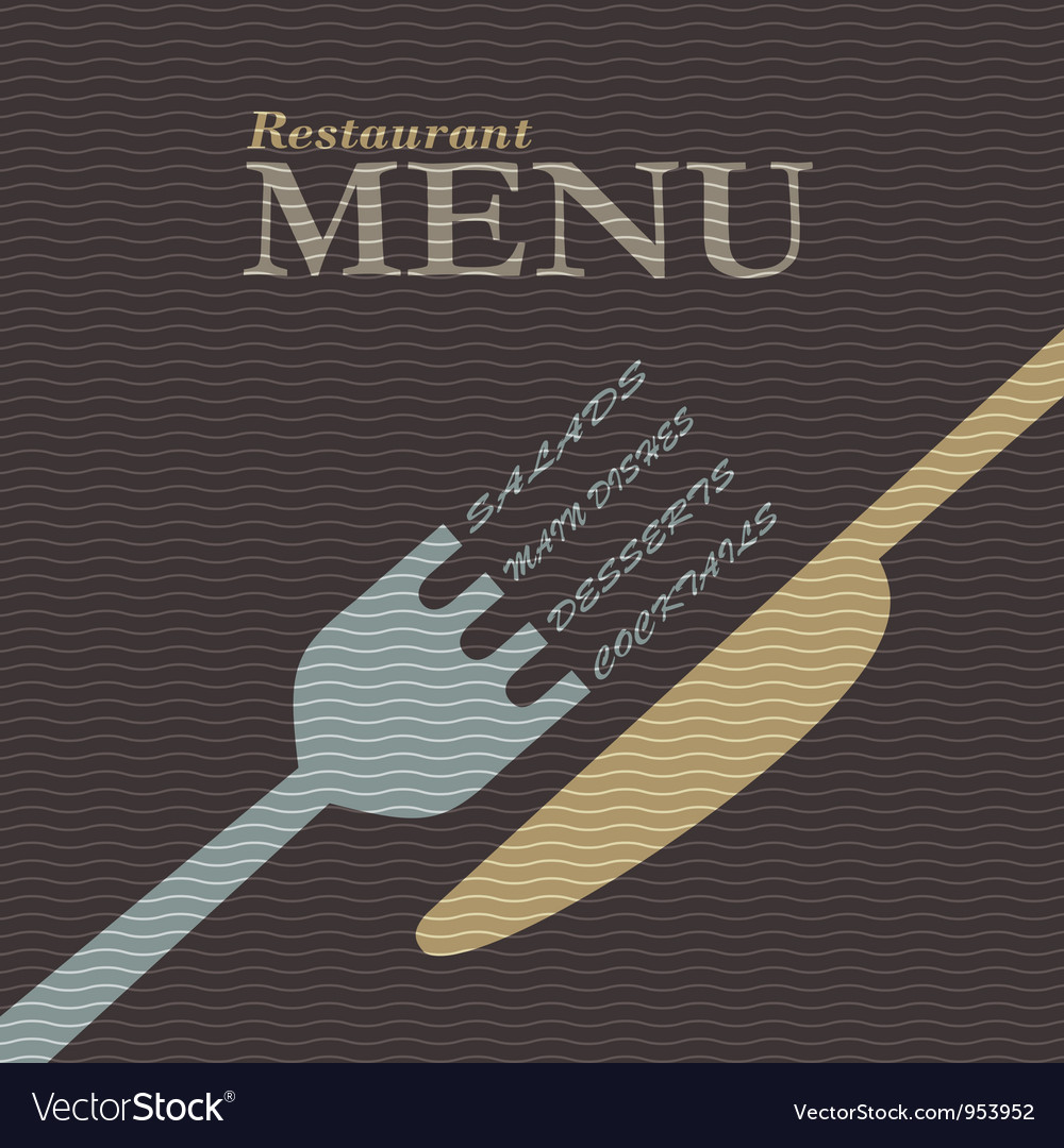 Stylish restaurant menu design