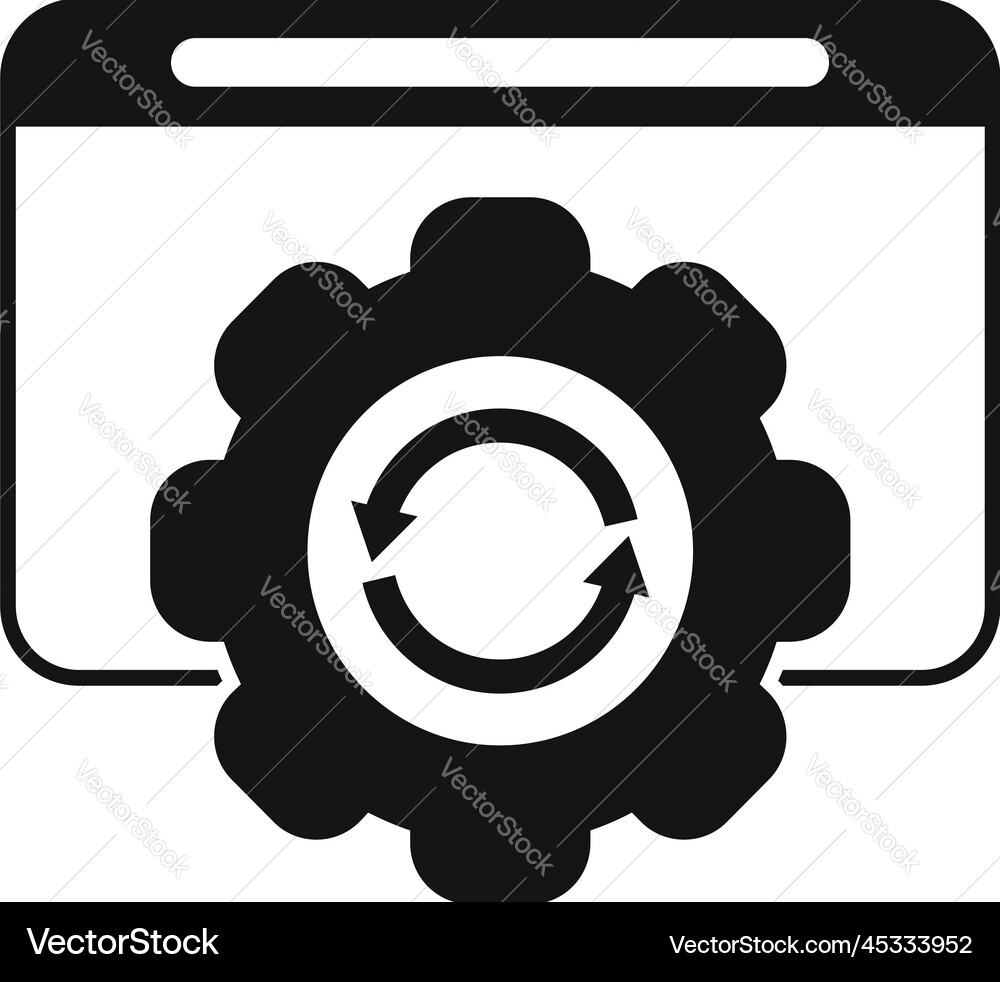 System backup icon simple data cloud Royalty Free Vector