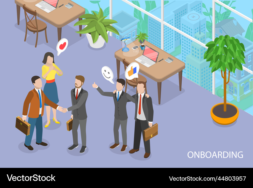 3d isometric flat conceptual Royalty Free Vector Image