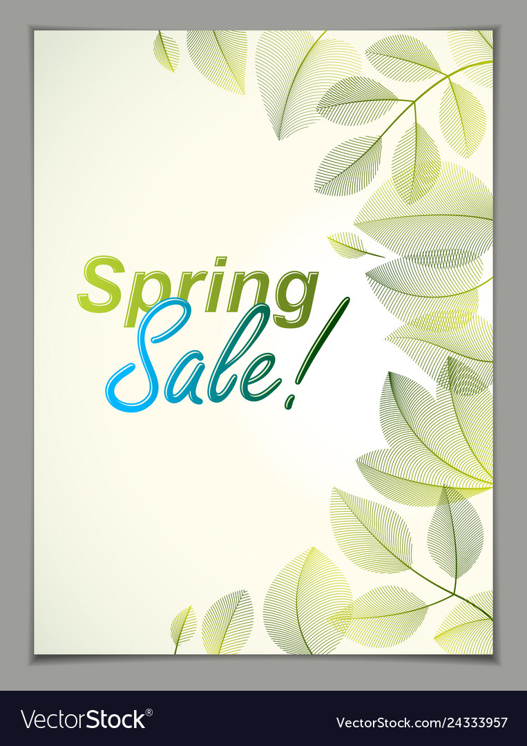 Design vertical banner with spring typing logo