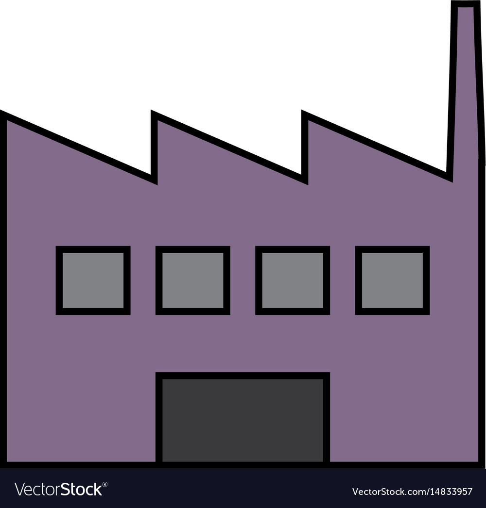 Factory building icon Royalty Free Vector Image