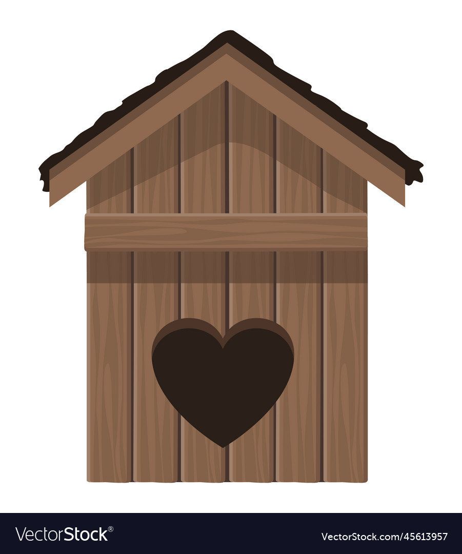 Wooden bird house Royalty Free Vector Image - VectorStock