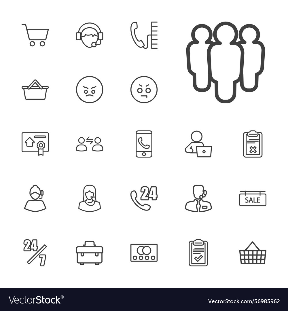 Customer icons Royalty Free Vector Image - VectorStock