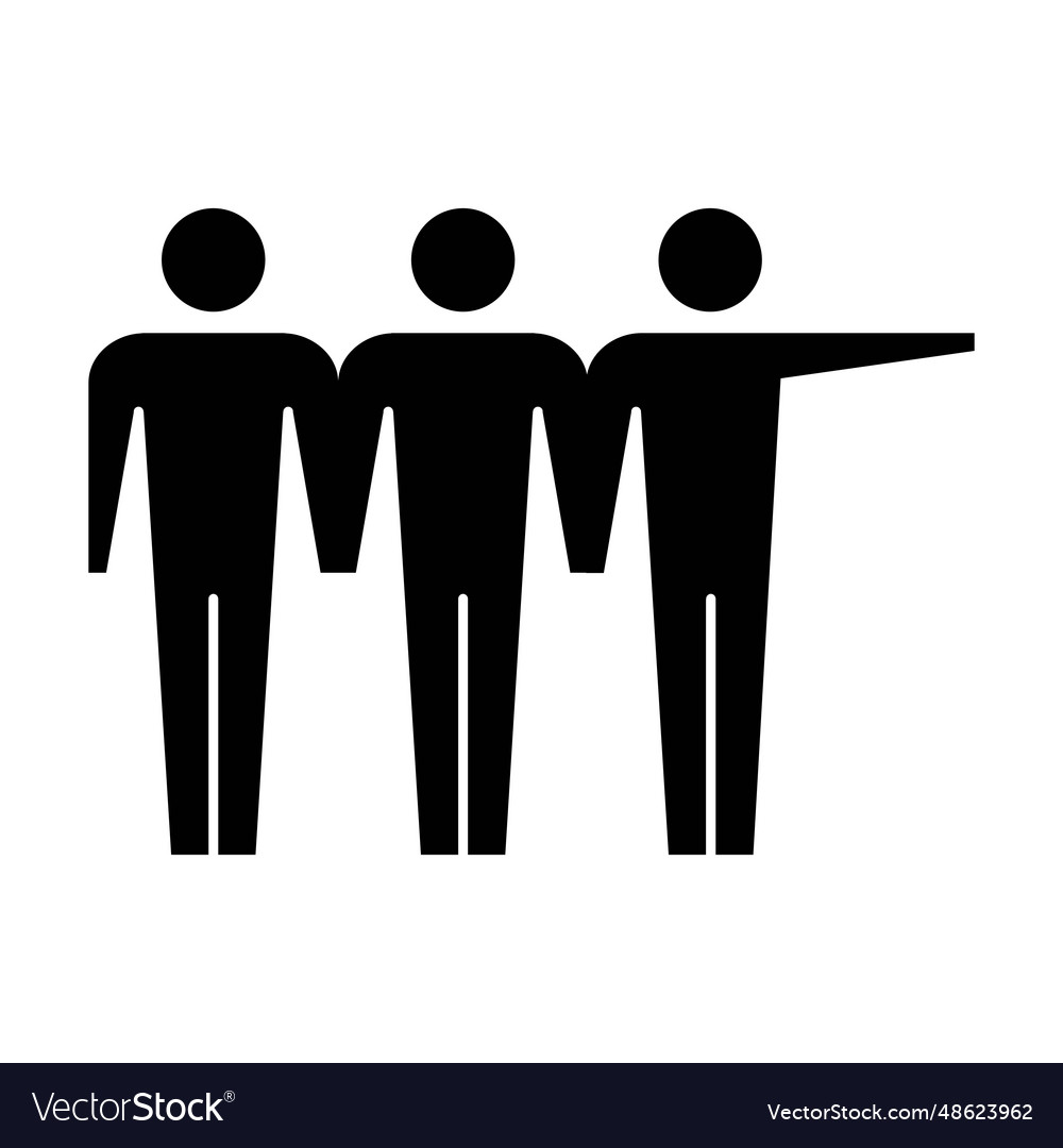 Leadership icon group of people and leader symbol Vector Image