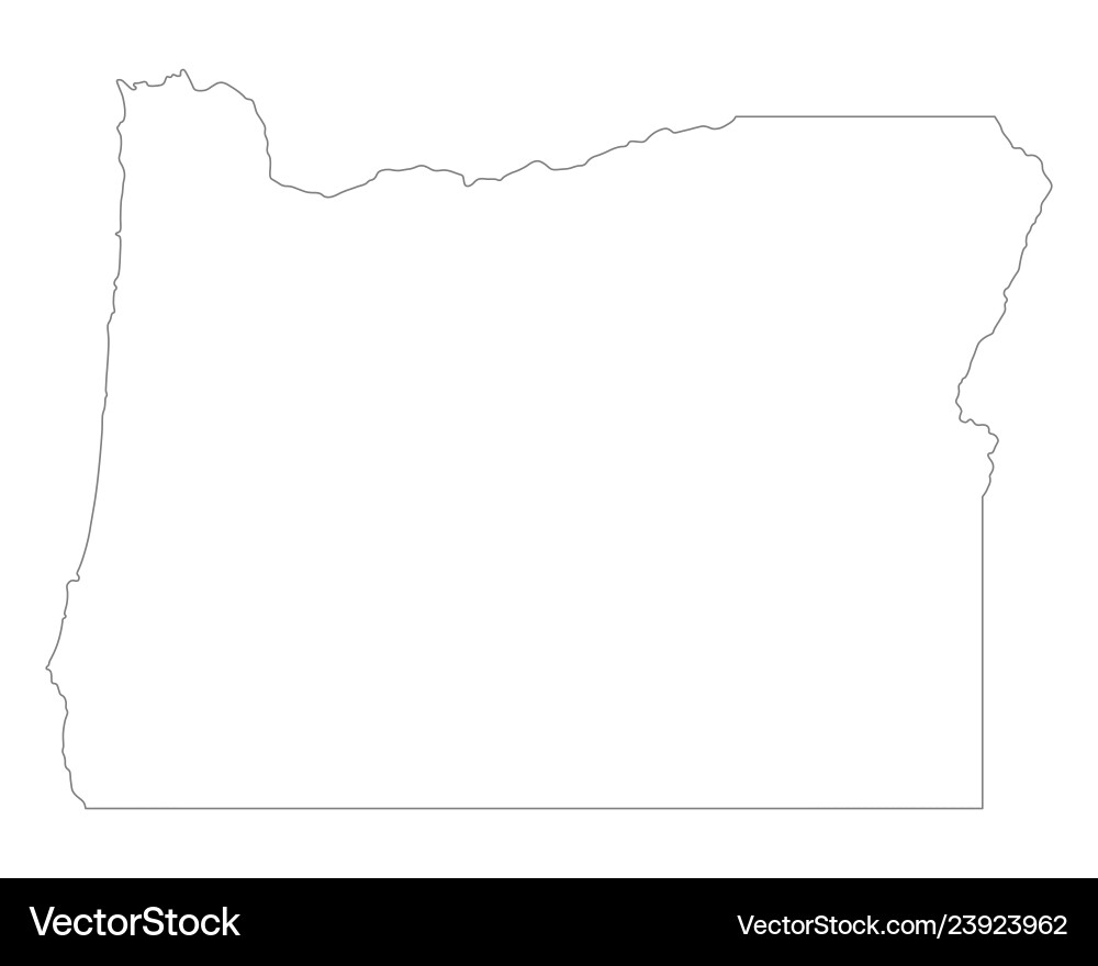 Map of oregon Royalty Free Vector Image - VectorStock