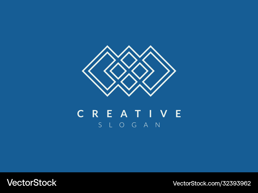 Modern minimalist geometric shape logo hexagons Vector Image