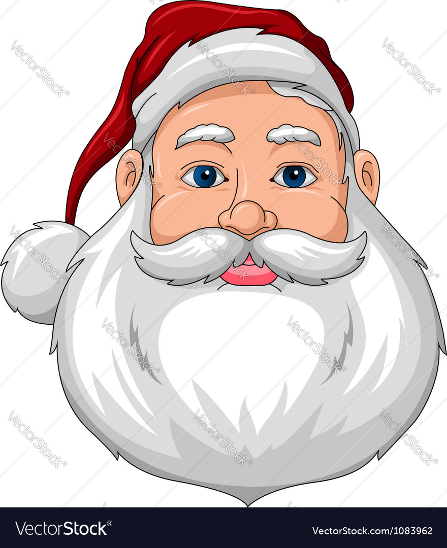 Santa smiling face front