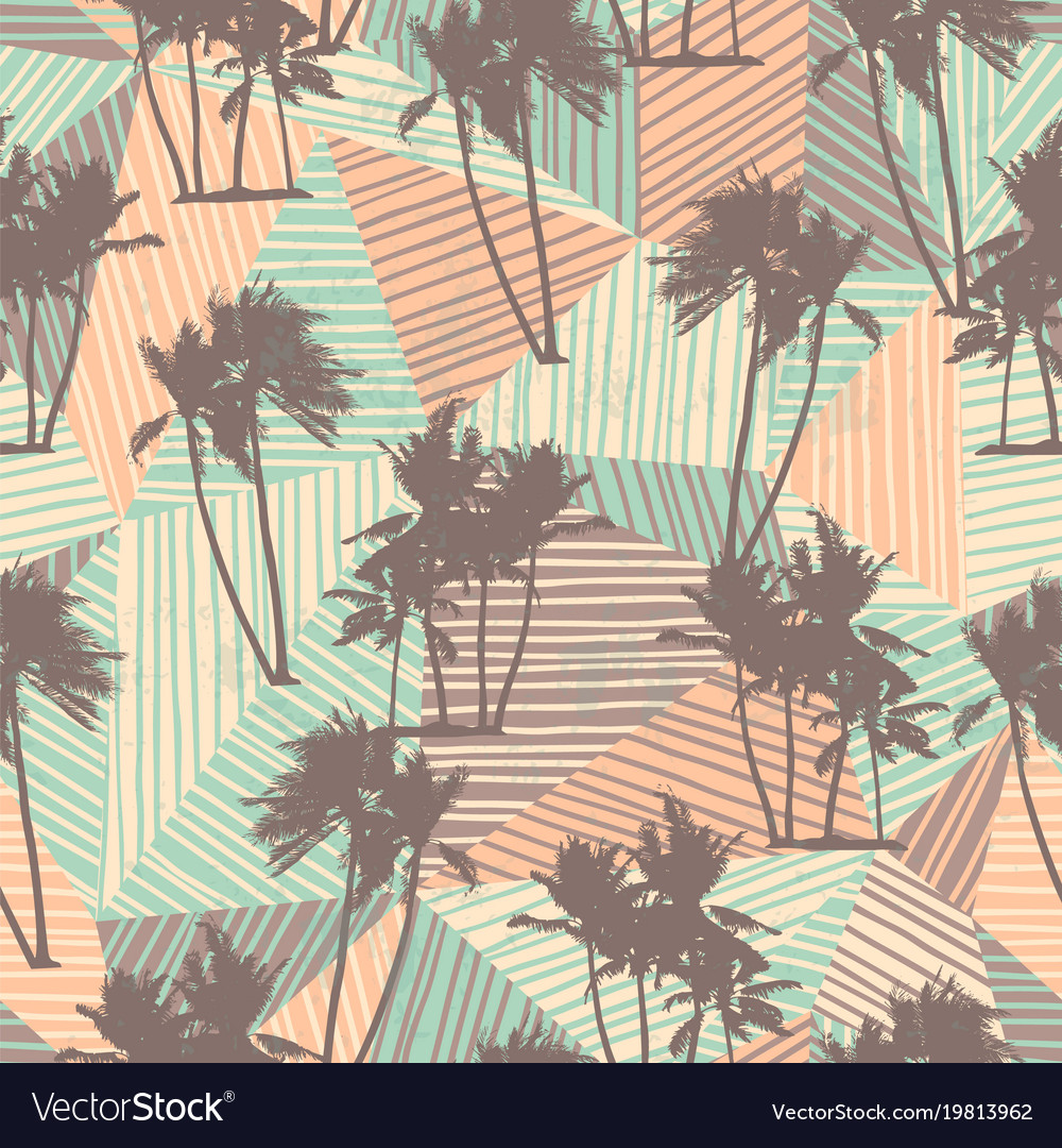 Seamless exotic pattern with tropical palms