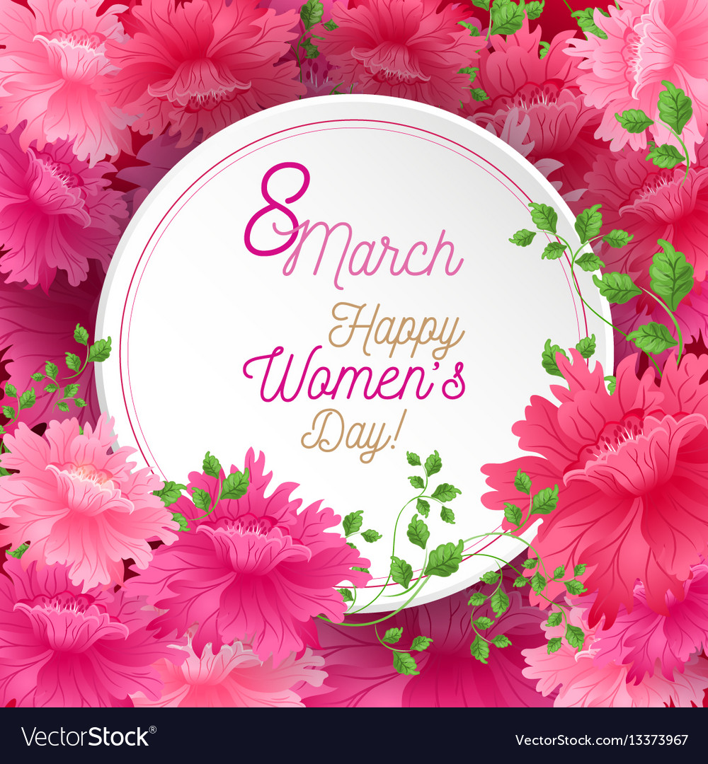 8 Match Women Day Greeting Card Royalty Free Vector Image