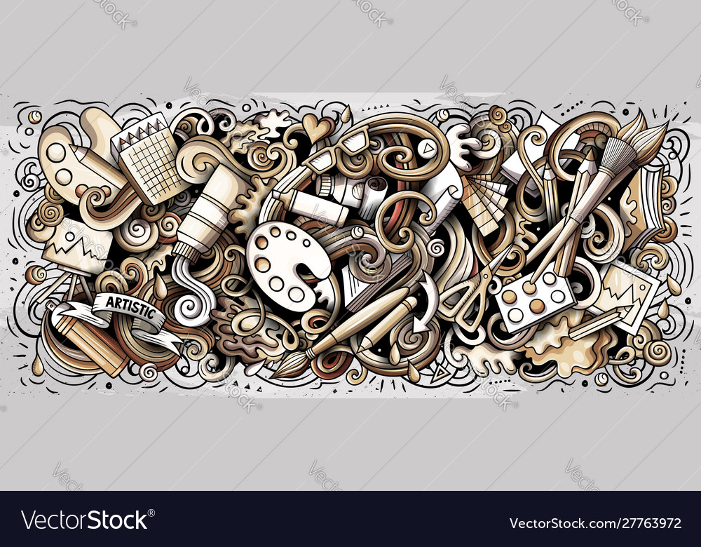 Artist supply monochrome visual arts vector image Artist supply monochrome visual arts