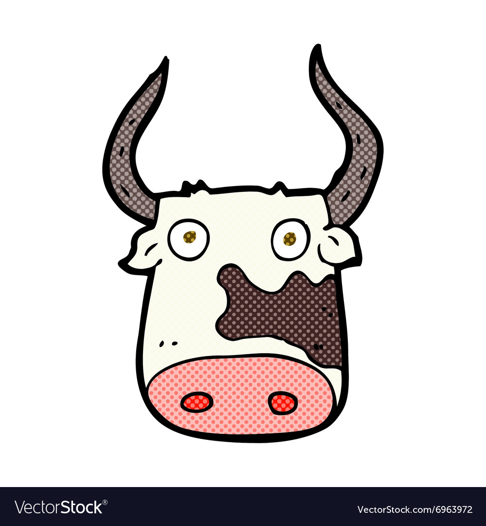 Comic cartoon cow Royalty Free Vector Image - VectorStock