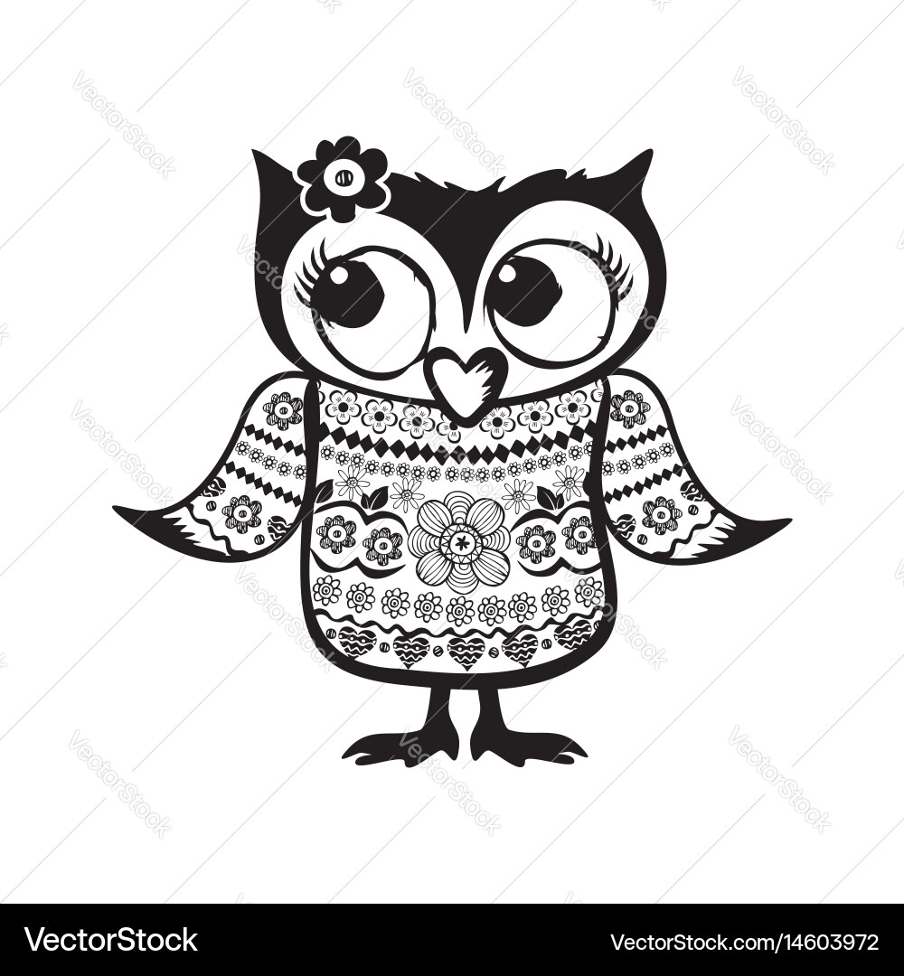 Cute owl Royalty Free Vector Image - VectorStock