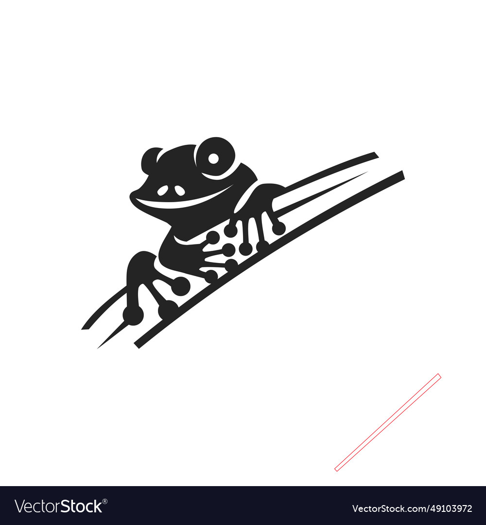 Frog logo template isolated brand identity icon