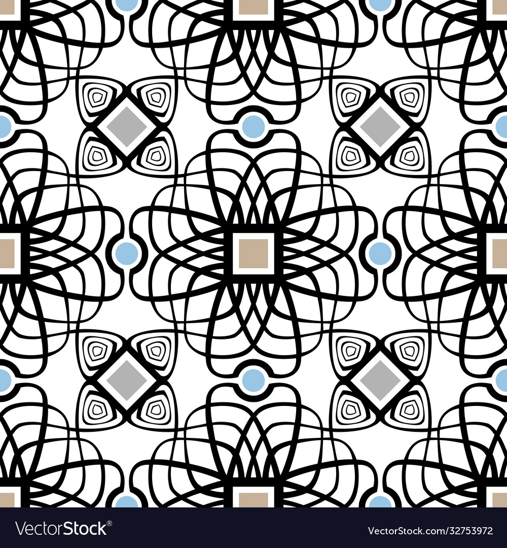 Linear abstract seamless pattern Royalty Free Vector Image