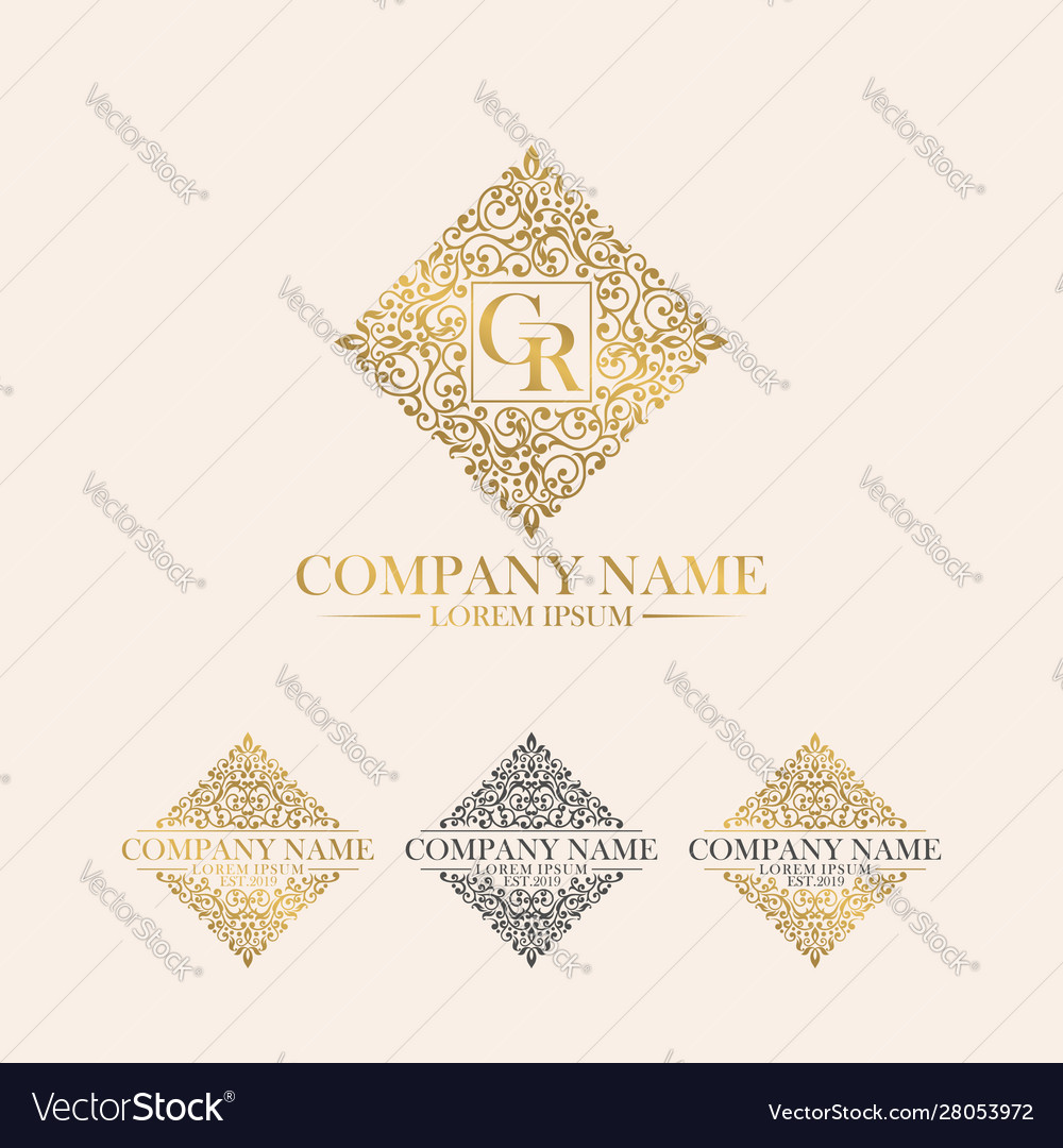 Luxury logo template vector image Luxury logo template