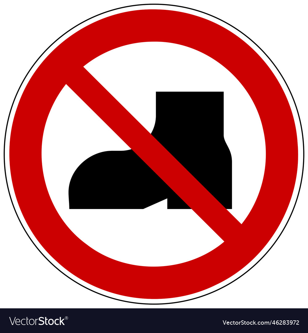 No shop shoes vector