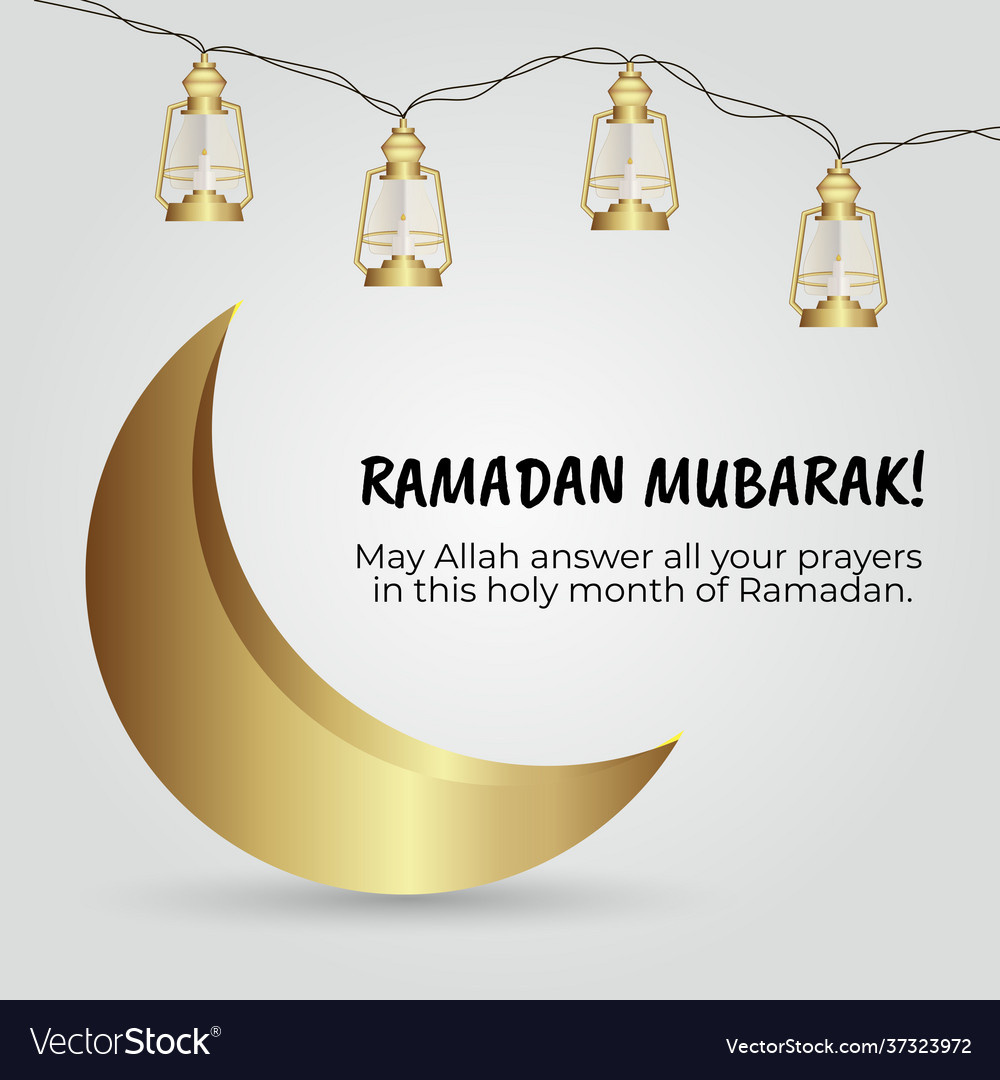 Ramadan mubarak islamic greeting cards for muslim Vector Image