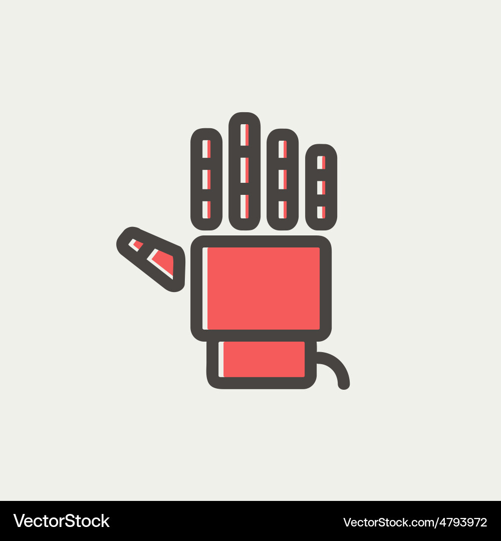 Robot hand thin line icon Royalty Free Vector Image