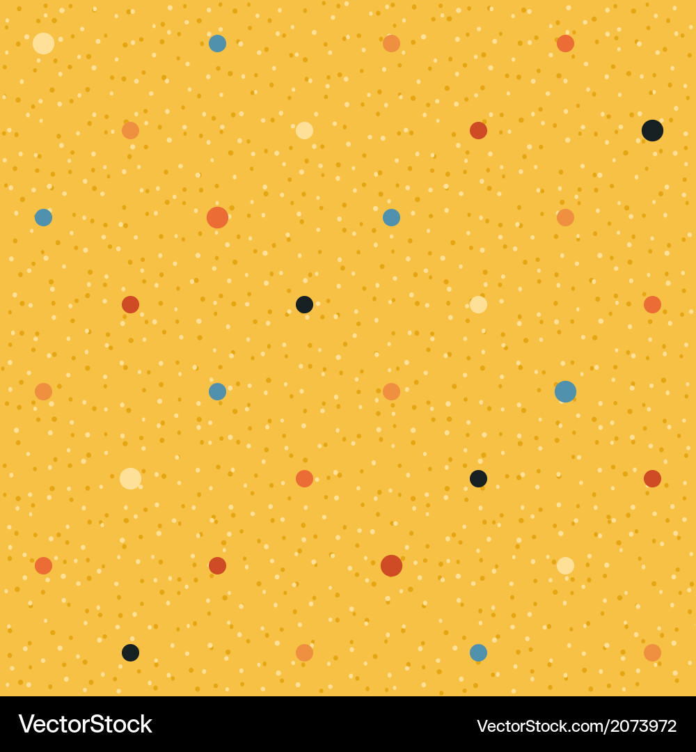 Yellow seamless textured polka dots pattern Vector Image