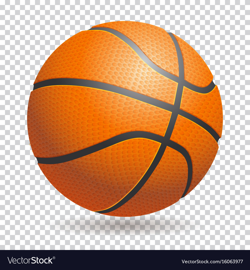 Download 3d basketball isolated ball on transparent Vector Image