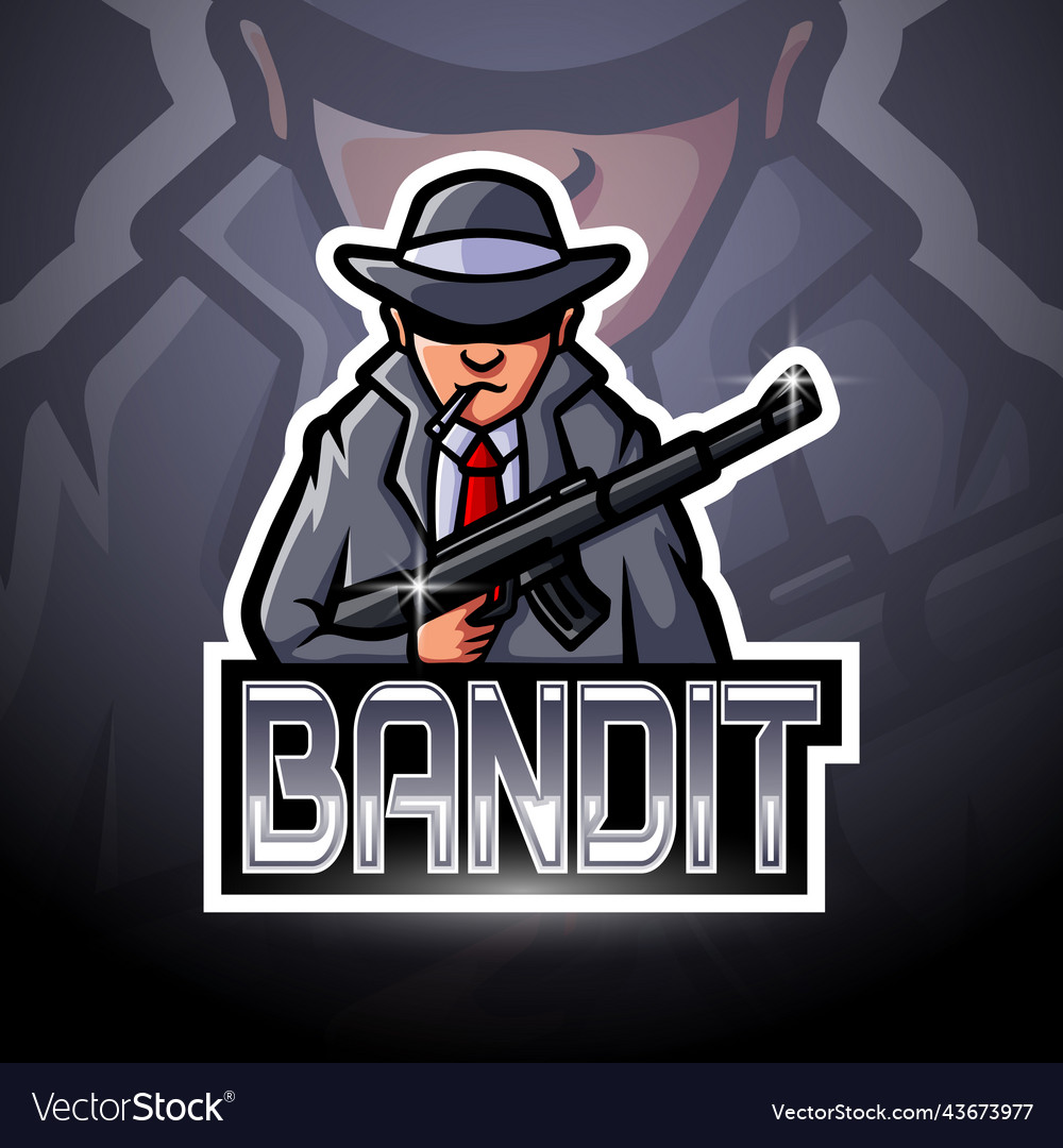 Bandit esport Logo Maskottchen-Design