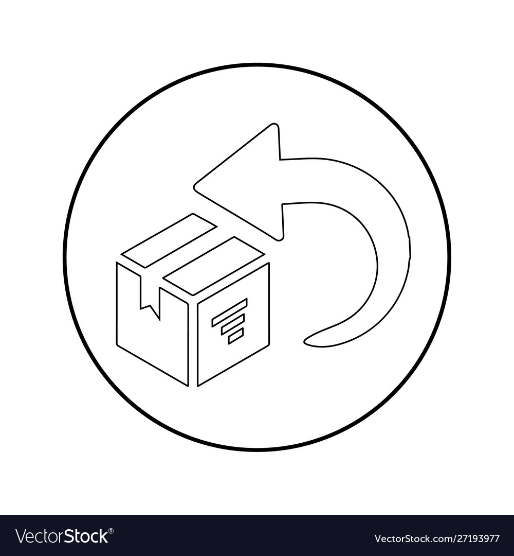 Box delivery easy returns return icon