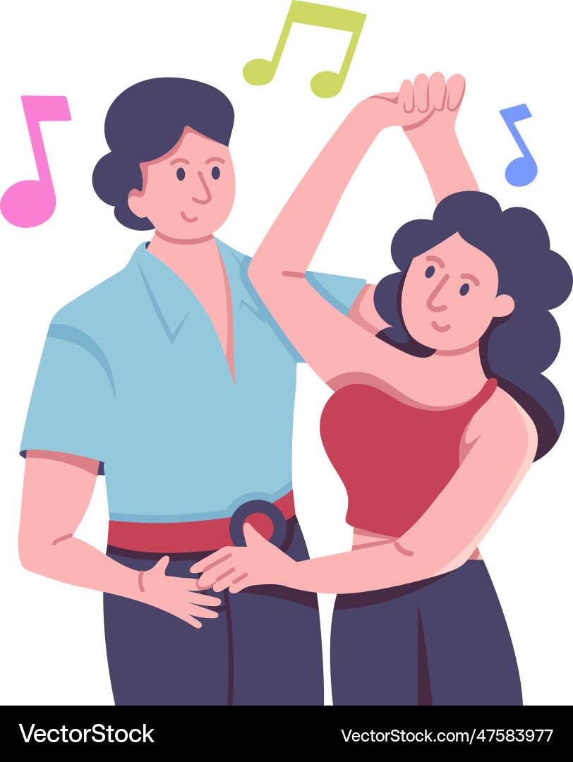 Couple dance Royalty Free Vector Image - VectorStock