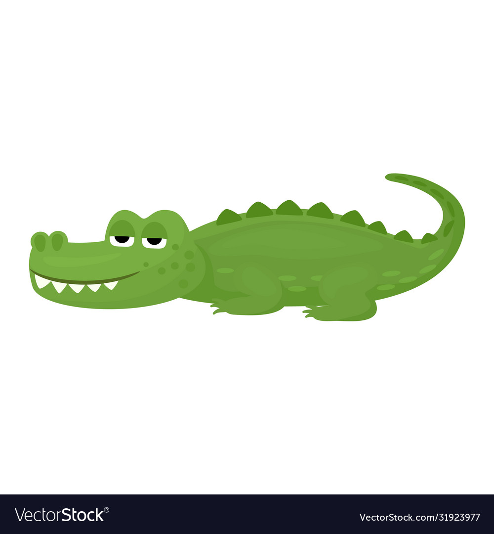 Crocodile cartoon crocodilian character Royalty Free Vector