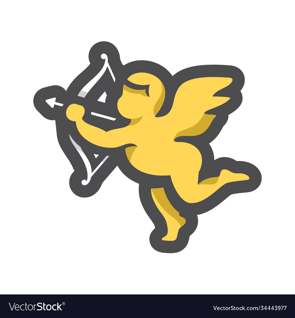 Cupid with bow icon cartoon vector image Cupid with bow icon cartoon