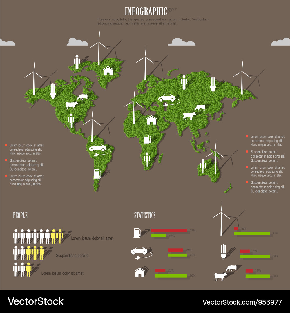 Eco infographic elements Royalty Free Vector Image