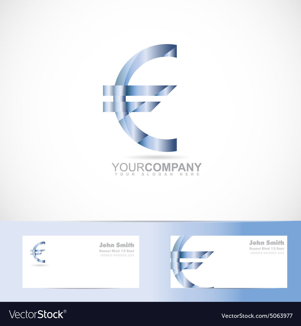 Euro Sign Money Symbol Logo Royalty Free Vector Image