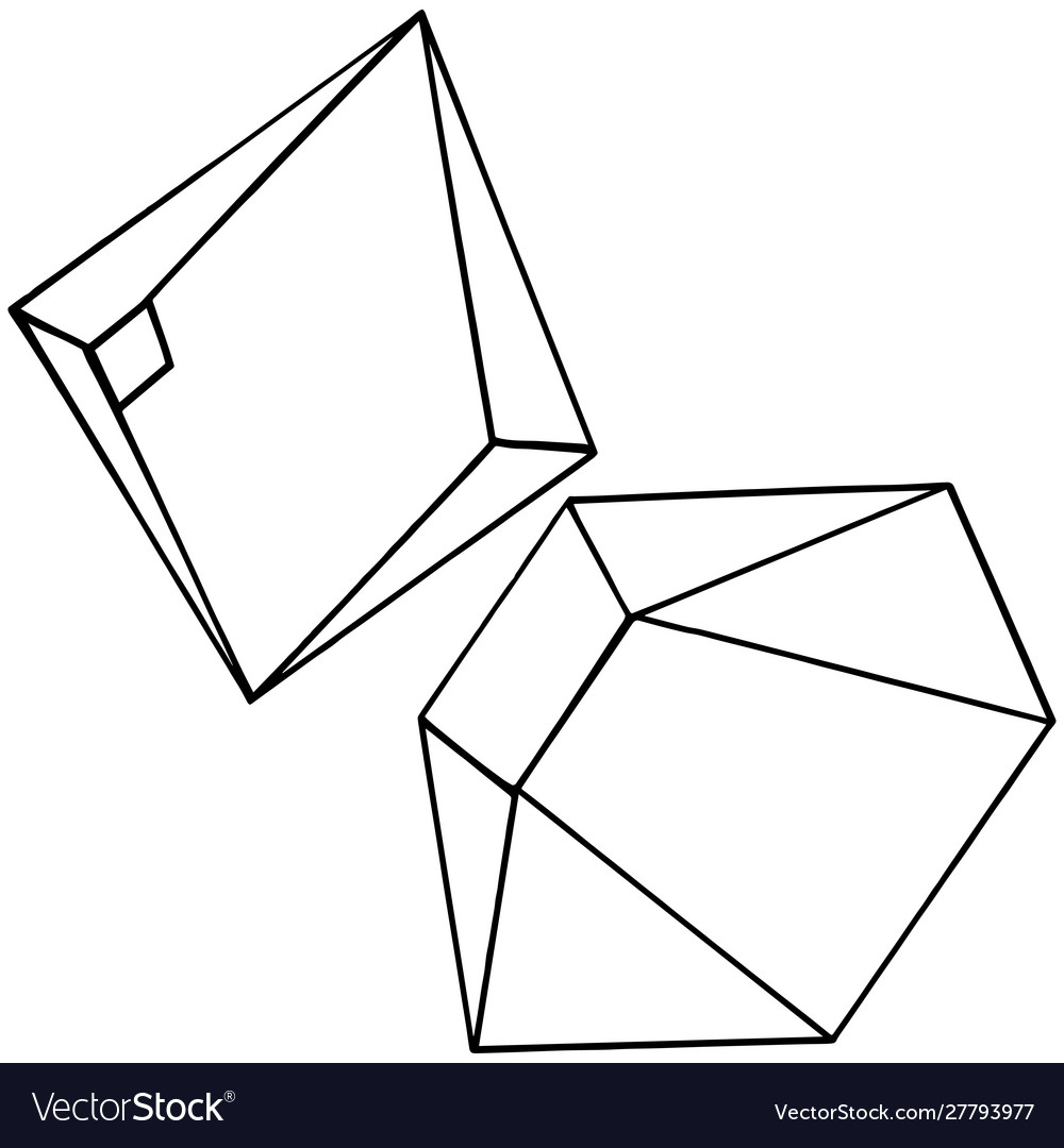 Geometric form isolated Royalty Free Vector Image